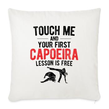 Capoeira - Sofakissenbezug 45 x 45 cm - Naturweiß  - Vorne