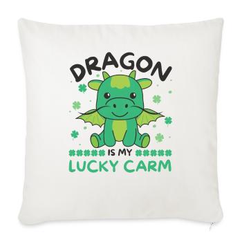 Dragon is my lucky carm Clover St Patrick's Day - Sofa pillowcase 17,3'' x 17,3'' (45 x 45 cm) - natural white - Front
