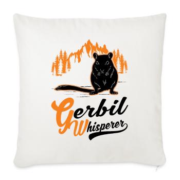 Gerbil Whisperer Racing Rat Gift Gerbil - Sofa pillowcase 17,3'' x 17,3'' (45 x 45 cm) - natural white - Front