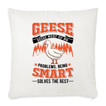 Geese Gift Goose Lovers Goose Breeders - Sofa pillowcase 17,3'' x 17,3'' (45 x 45 cm) - natural white - Front
