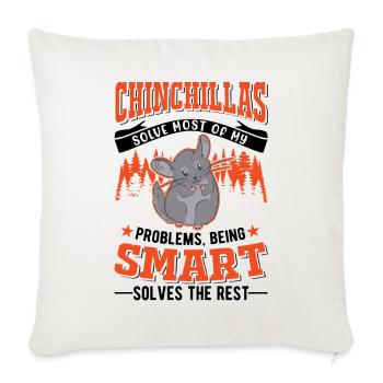 Chinchilla Gift Woolly Short-tailed Chinchilla - Sofa pillowcase 17,3'' x 17,3'' (45 x 45 cm) - natural white - Front