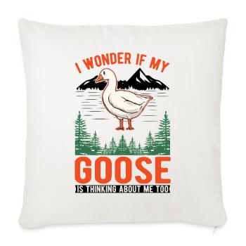Geese Gift Goose Farmer Goose Goose - Sofa pillowcase 17,3'' x 17,3'' (45 x 45 cm) - natural white - Front