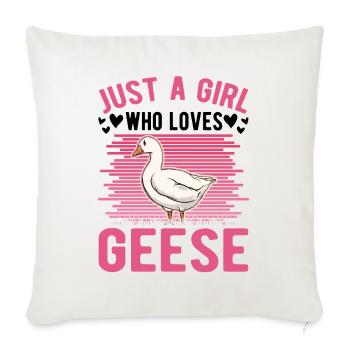 Geese Girls Goose Breeder Goose Goose - Sofa pillowcase 17,3'' x 17,3'' (45 x 45 cm) - natural white - Front