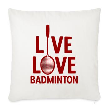 Badminton - Sofakissenbezug 45 x 45 cm - Naturweiß  - Vorne