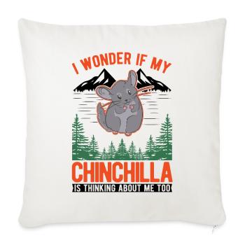 Chinchilla Gift Woolly Short-tailed Chinchilla - Sofa pillowcase 17,3'' x 17,3'' (45 x 45 cm) - natural white - Front