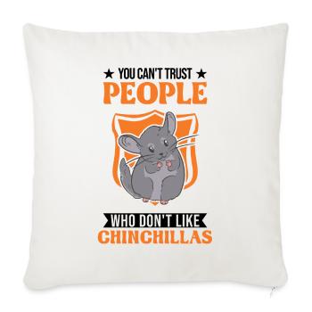 Chinchilla Gift Woolly Short-tailed Chinchilla - Sofa pillowcase 17,3'' x 17,3'' (45 x 45 cm) - natural white - Front