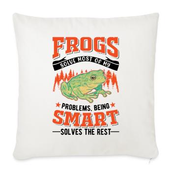 Frog Gift Tree Frog - Sofa pillowcase 17,3'' x 17,3'' (45 x 45 cm) - natural white - Front