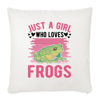 Frog Girl Tree Frog - Sofa pillowcase 17,3'' x 17,3'' (45 x 45 cm) - natural white - Front