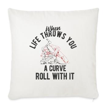 BJJ Jiu Jitsu - Sofakissenbezug 45 x 45 cm - Naturweiß  - Vorne