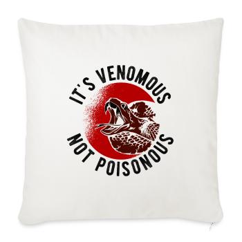 Reptilien Für Fans Von Schlangen - Sofakissenbezug 45 x 45 cm - Naturweiß  - Vorne