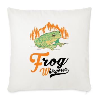 Frog Whisperer Gift Tree Frog - Sofa pillowcase 17,3'' x 17,3'' (45 x 45 cm) - natural white - Front