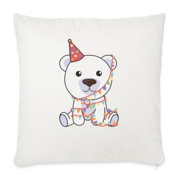 Polar bear for a birthday for children a birthday - Sofa pillowcase 17,3'' x 17,3'' (45 x 45 cm) - natural white - Front