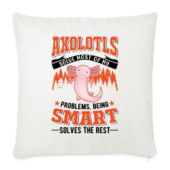 Axolotl Cadeau Amphibien à queue - Housse de coussin décorative 45 x 45 cm - blanc nature - Devant