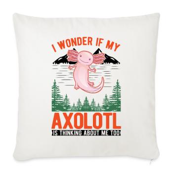 Axolotl Queue Cadeau Amphibien Axolotl - Housse de coussin décorative 45 x 45 cm - blanc nature - Devant