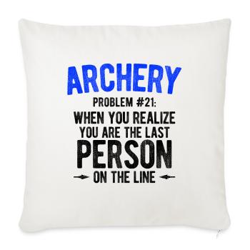 Bogenschießen Archery - Sofakissenbezug 45 x 45 cm - Naturweiß  - Vorne