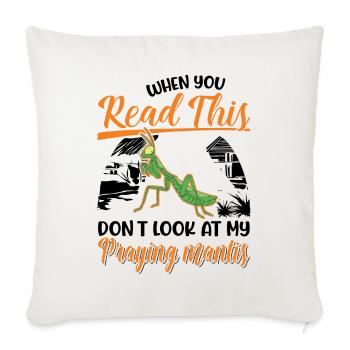 Praying mantis Gift Mantis Mantis - Sofa pillowcase 17,3'' x 17,3'' (45 x 45 cm) - natural white - Front