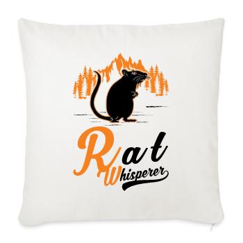 Rats Whisperer Propriétaire de rats domestiques - Housse de coussin décorative 45 x 45 cm - blanc nature - Devant