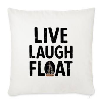 Segelboot Kapitän Spruch Zum Segeln - Sofakissenbezug 45 x 45 cm - Naturweiß  - Vorne