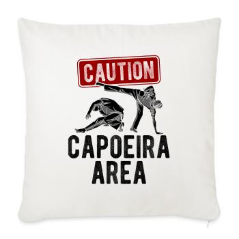 Capoeira - Sofakissenbezug 45 x 45 cm - Naturweiß  - Vorne