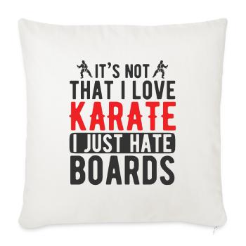 Japanischer Kampfsport Karate - Sofakissenbezug 45 x 45 cm - Naturweiß  - Vorne