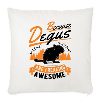 Degu owner shrub rat forest degu - Sofa pillowcase 17,3'' x 17,3'' (45 x 45 cm) - natural white - Front