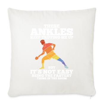 Tischtennisspieler Spruch Für Tischtennis - Sofakissenbezug 45 x 45 cm - Naturweiß  - Vorne