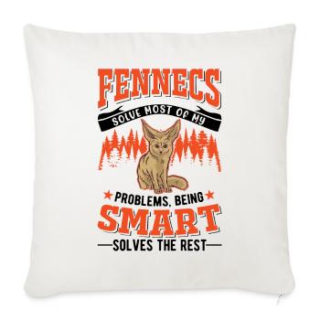 Fennec Gift Desert Fox Fennec - Sofa pillowcase 17,3'' x 17,3'' (45 x 45 cm) - natural white - Front