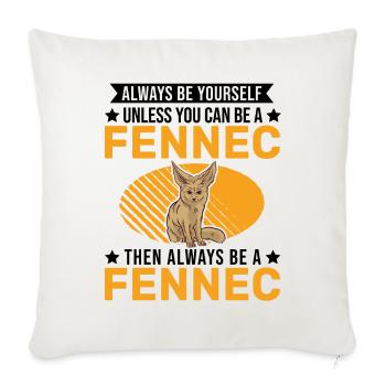Always be yourses Fennec Desert Fox Fennec Fennek - Sofa pillowcase 17,3'' x 17,3'' (45 x 45 cm) - natural white - Front