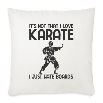 Japanischer Kampfsport Karate - Sofakissenbezug 45 x 45 cm - Naturweiß  - Vorne