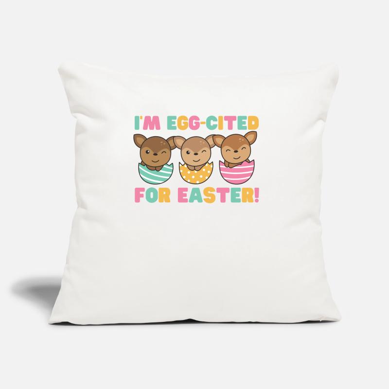 sweet deer at Easter with Easter eggs deer Sofa pillowcase 17,3'' x 17,3'' (45 x 45 cm)