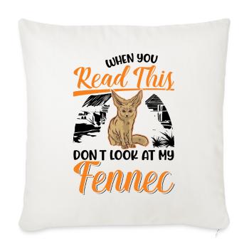Fennec Gift Desert Fox Fennec - Sofa pillowcase 17,3'' x 17,3'' (45 x 45 cm) - natural white - Front