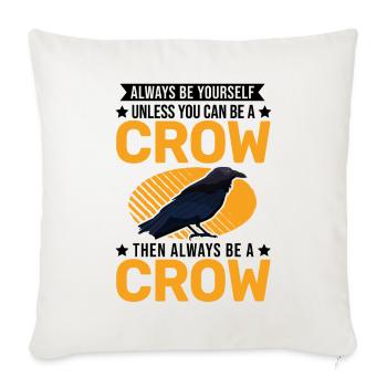 Crow Raven Crow Crow Husbandry Crow Breeder - Sofa pillowcase 17,3'' x 17,3'' (45 x 45 cm) - natural white - Front