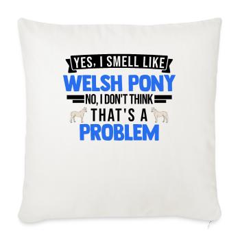 Welsh Pony Geruch Welsh Pferd - Sofakissenbezug 45 x 45 cm - Naturweiß  - Vorne