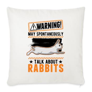 Rabbit Bunny Rabbit Rabbit - Sofa pillowcase 17,3'' x 17,3'' (45 x 45 cm) - natural white - Front