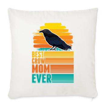 Meilleure maman corbeau de tous les temps Krähen Mama - Housse de coussin décorative 45 x 45 cm - blanc nature - Devant