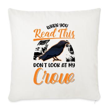 Crow Raven Crow Crow Husbandry Crow Breeder - Sofa pillowcase 17,3'' x 17,3'' (45 x 45 cm) - natural white - Front