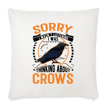 Crow Raven Crow Crow Husbandry Crow Breeder - Sofa pillowcase 17,3'' x 17,3'' (45 x 45 cm) - natural white - Front