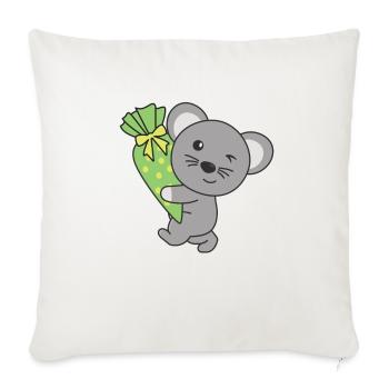 bye bye kindergarten hello school mouse - Sofa pillowcase 17,3'' x 17,3'' (45 x 45 cm) - natural white - Front