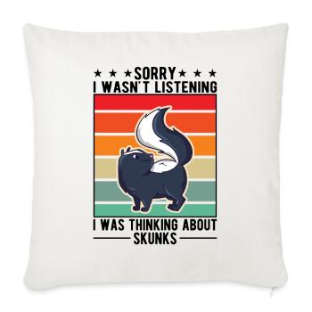 Cadeau Skunk - Housse de coussin décorative 45 x 45 cm - blanc nature - Devant