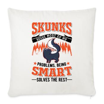 Stinktier Liebhaber - Sofakissenbezug 45 x 45 cm - Naturweiß  - Vorne