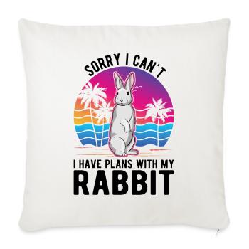Rabbit Bunny Rabbit Rabbit - Sofa pillowcase 17,3'' x 17,3'' (45 x 45 cm) - natural white - Front