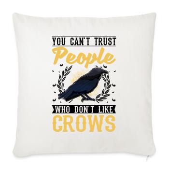 Crow Raven Raven Crow Crow Crow Keeping Crow Breeder - Sofa pillowcase 17,3'' x 17,3'' (45 x 45 cm) - natural white - Front