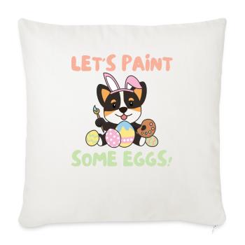 cute dogs for Easter Corgi - Sofa pillowcase 17,3'' x 17,3'' (45 x 45 cm) - natural white - Front