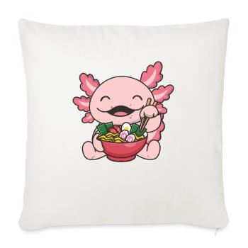 Mais d’abord ramen axolotl sucré mange ramen ramen - Housse de coussin décorative 45 x 45 cm - blanc nature - Devant