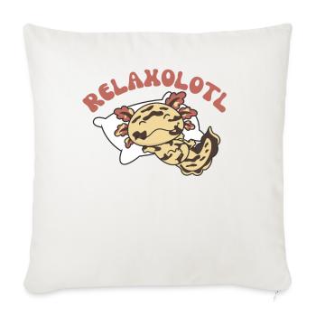 Relaxolotl Axolotl amoureux doux animaux relax - Housse de coussin décorative 45 x 45 cm - blanc nature - Devant