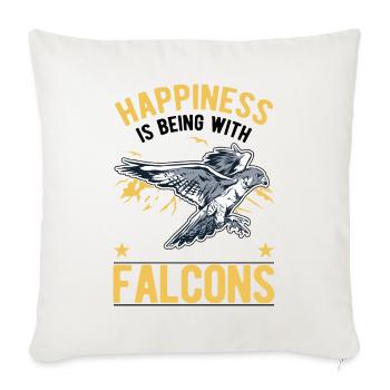 Falke Glück Falknerei Falkner - Sofa pillowcase 17,3'' x 17,3'' (45 x 45 cm) - natural white - Front