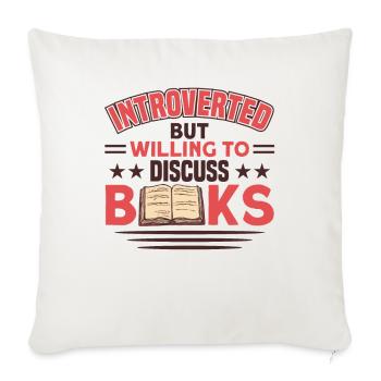 Book lover design with books for literature - Sofa pillowcase 17,3'' x 17,3'' (45 x 45 cm) - natural white - Front