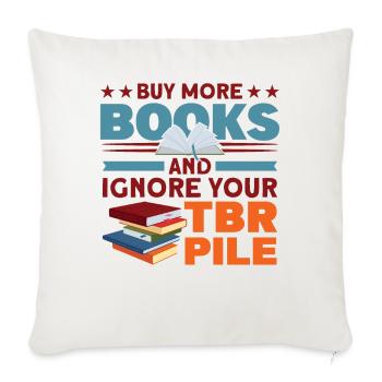 Book lover design with books for literature - Sofa pillowcase 17,3'' x 17,3'' (45 x 45 cm) - natural white - Front