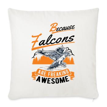 Because Falcons are freaking awesome Falke - Sofa pillowcase 17,3'' x 17,3'' (45 x 45 cm) - natural white - Front
