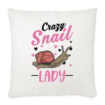 Crazy Snail Woman - Sofa pillowcase 17,3'' x 17,3'' (45 x 45 cm) - natural white - Front